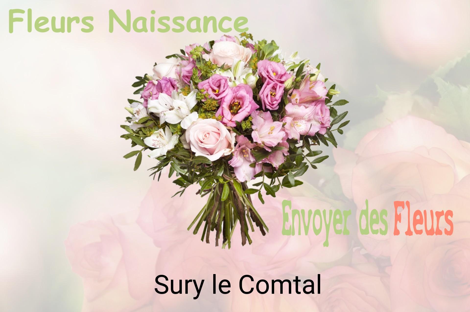 Bouquet de fleurs de naissance livré à Sury-le-Comtal