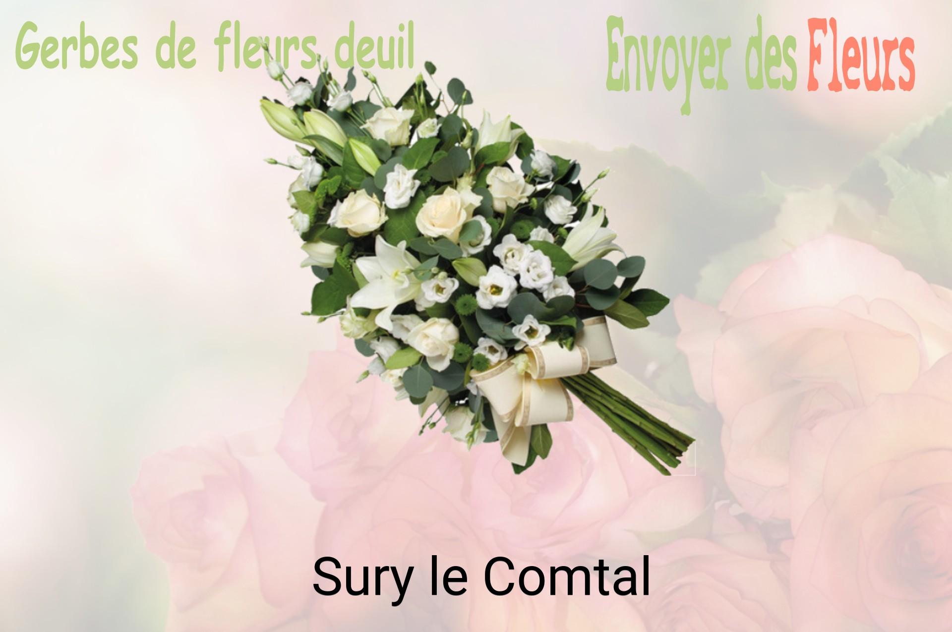 Gerbe de fleurs de deuil livrée à Sury-le-Comtal